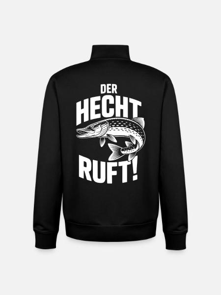 Der Hecht ruft Fischmotiv - Unisex Organic Zip Sweatshirt von Stanley/Stella - Schwarz