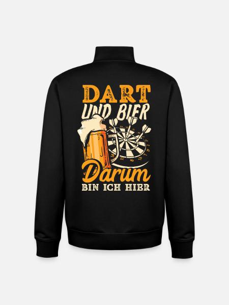 Lustige Darts Sprüche Darts Geschenke - Unisex Organic Zip Sweatshirt von Stanley/Stella - Schwarz