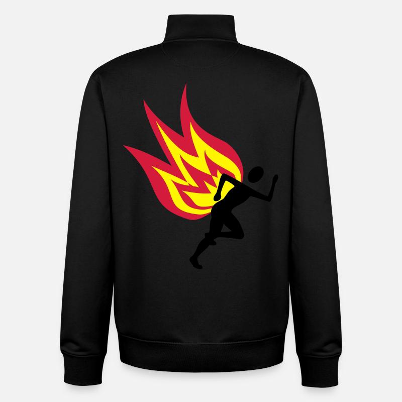 Feu de Jogger - Sweat zippé unisexe en coton bio Stanley/Stella - noir