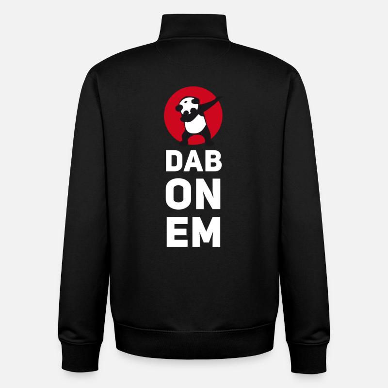 dab on em dabbing panda football touchdown mooving - Unisex Organic Zip Sweatshirt von Stanley/Stella - Schwarz