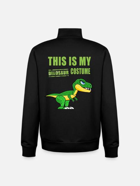Dinosaur Costume Carnival Dress Up Humor Funny - Unisex Organic Zip Sweatshirt by Stanley/Stella - black