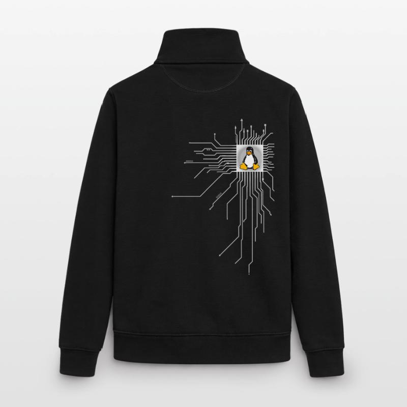 platine Pinguin Core Herz Computer pc Nerd program Unisex Organic Zip Sweatshirt von Stanley/Stella
