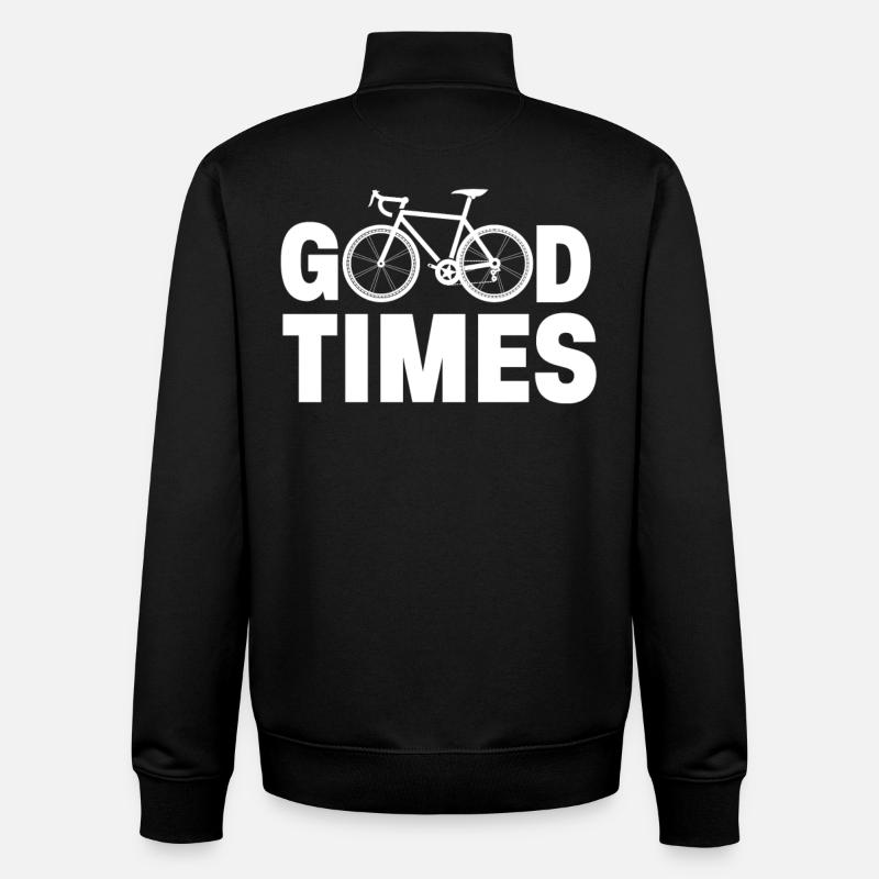 Radfahren - Gute Zeiten - Unisex Organic Zip Sweatshirt von Stanley/Stella - Schwarz