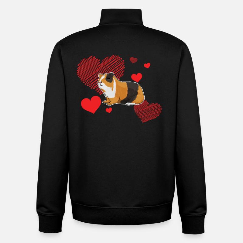 J’adore les cochons d’Inde - Sweat zippé unisexe en coton bio Stanley/Stella - noir