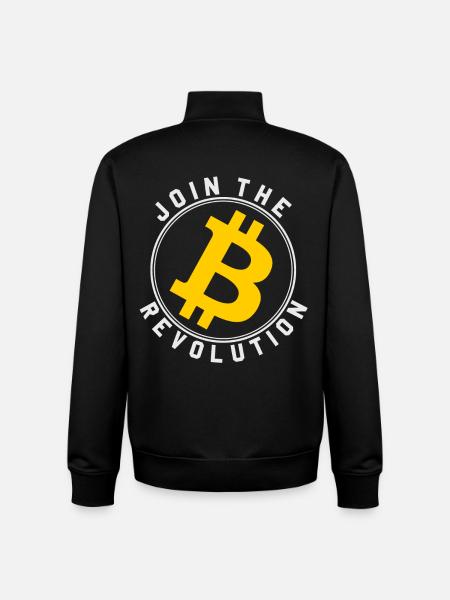 The Bitcoin Revolution Sign - Unisex Organic Zip Sweatshirt by Stanley/Stella - black