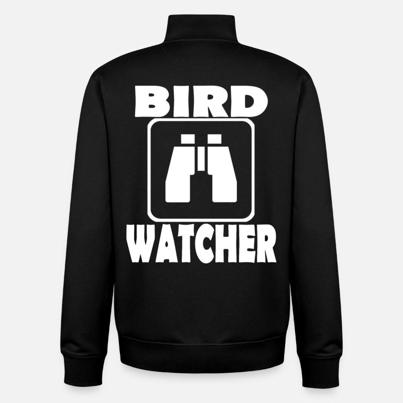 Bird Watching Ornithology - Unisex Organic Zip Sweatshirt by Stanley/Stella - black