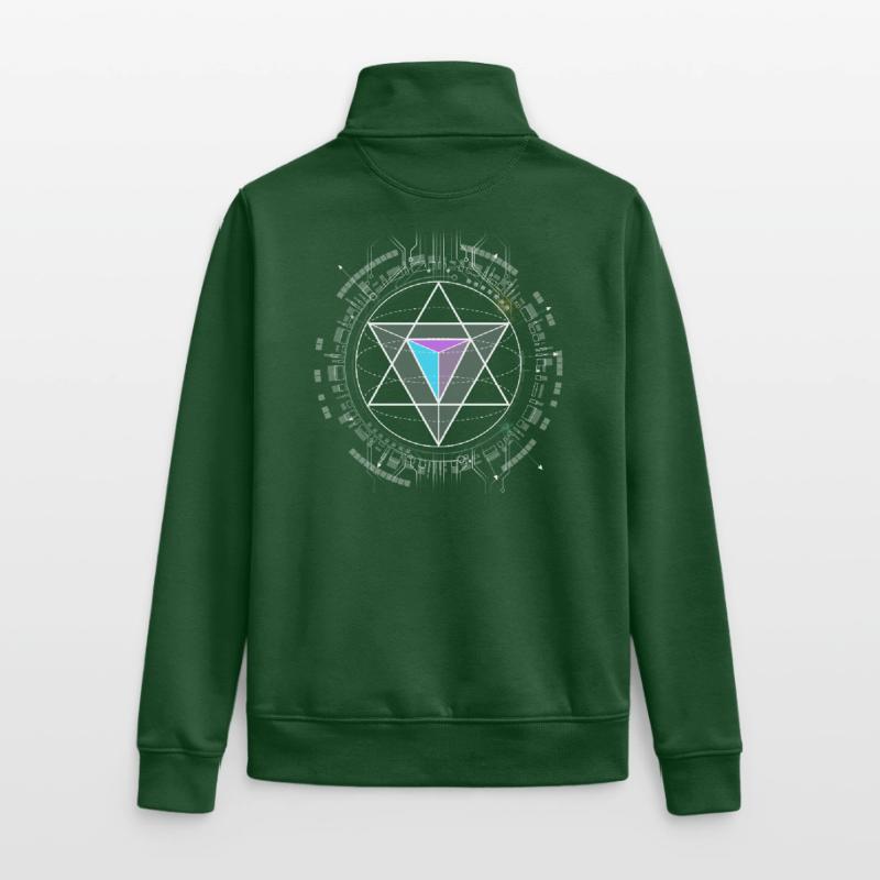 nerd cpu pyramide illuminati jeu wow hacker code Sweat zippé unisexe en coton bio Stanley/Stella