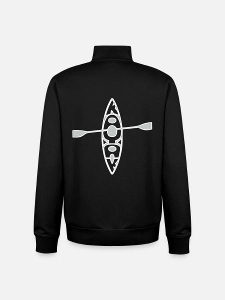 Kayak paddle canoe gift - Unisex Organic Zip Sweatshirt by Stanley/Stella - black