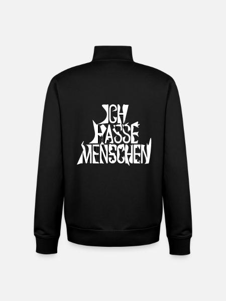 I hate people - Unisex Organic Zip Sweatshirt by Stanley/Stella - black