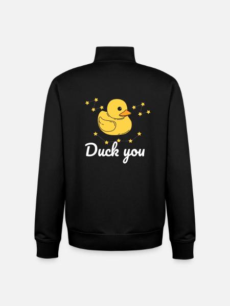 Ente Spruch Geschenk - Unisex Organic Zip Sweatshirt von Stanley/Stella - Schwarz