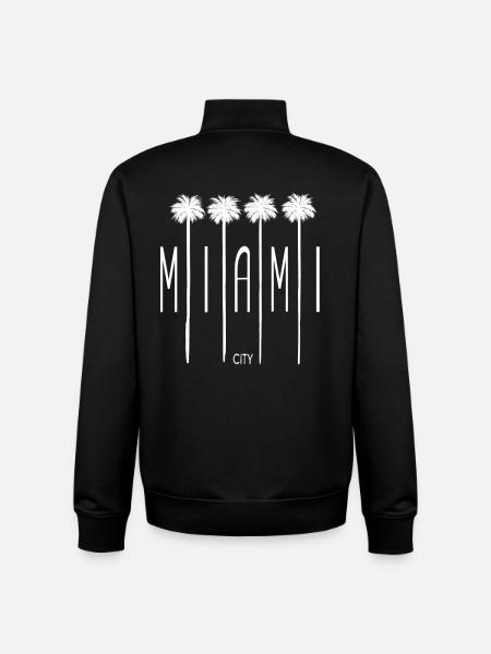 Miami Beach City - Unisex Organic Zip Sweatshirt by Stanley/Stella - black