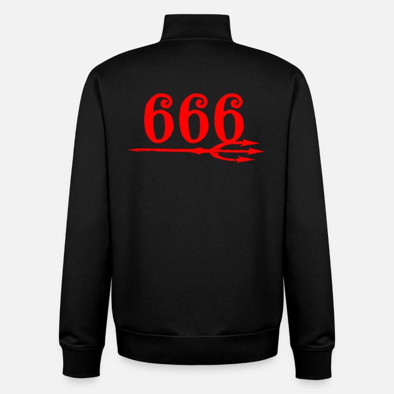 666 Devils Trident - Unisex Organic Zip Sweatshirt by Stanley/Stella - black