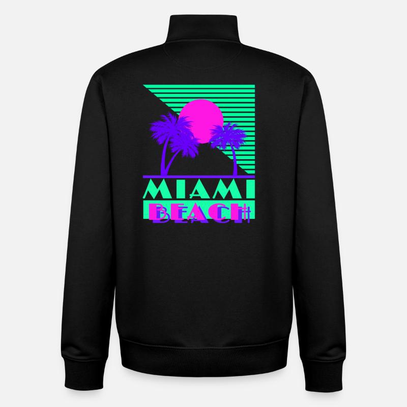Miami Beach Green - Unisex Organic Zip Sweatshirt von Stanley/Stella - Schwarz