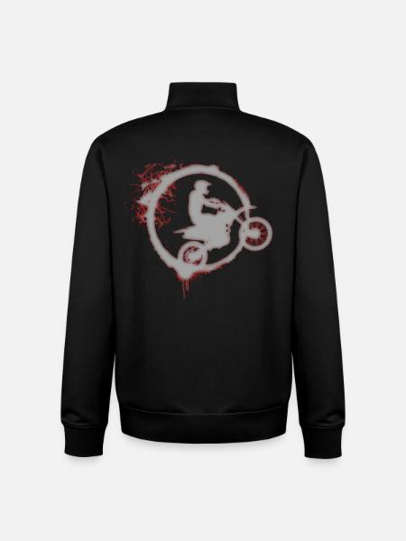 Motocross motorcycle gift - Unisex Organic Zip Sweatshirt by Stanley/Stella - black