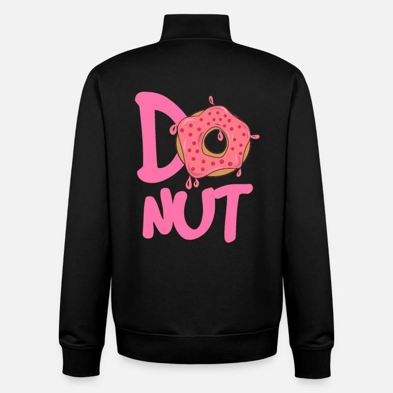 Donut Logo Rose Sparkle - Sweat zippé unisexe en coton bio Stanley/Stella - noir