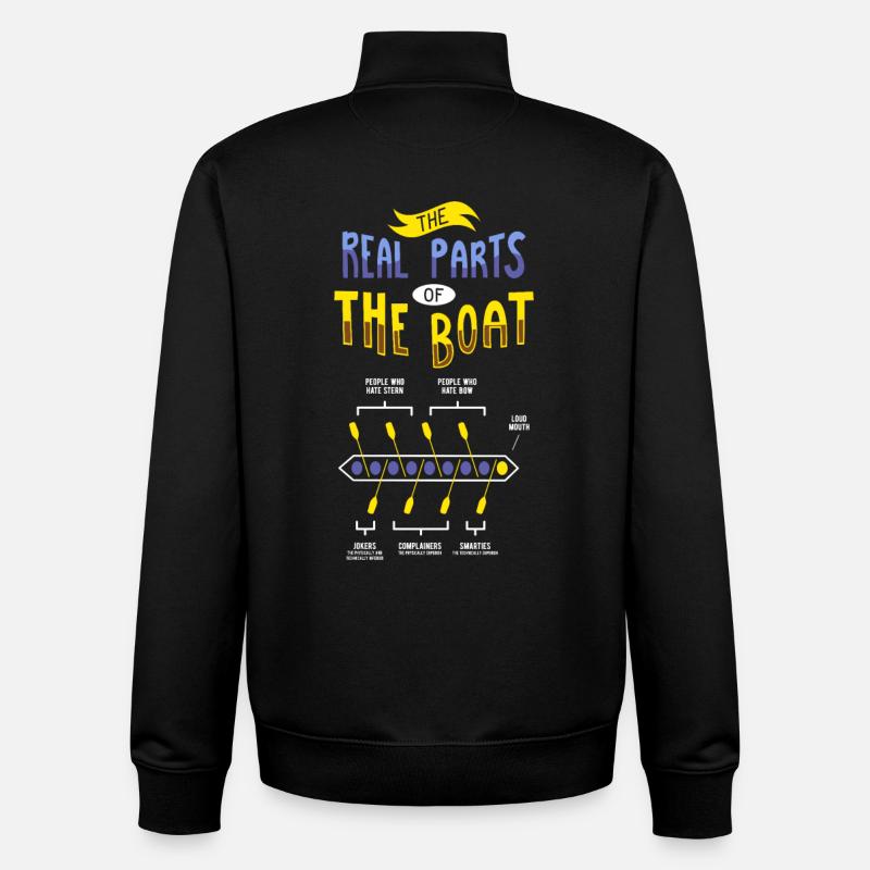 Aviron Aviron Aviron - Sweat zippé unisexe en coton bio Stanley/Stella - noir