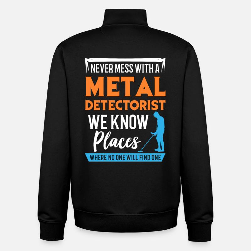 Metal Detectorist - Unisex Organic Zip Sweatshirt by Stanley/Stella - black