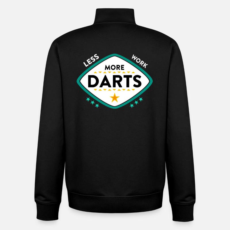 jeu de fléchettes - Sweat zippé unisexe en coton bio Stanley/Stella - noir