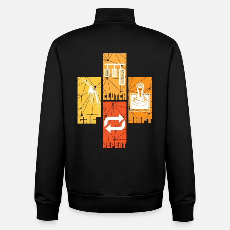 voitures - Sweat zippé unisexe en coton bio Stanley/Stella - noir