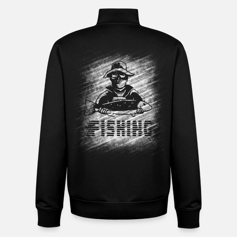 Fishing - Unisex Organic Zip Sweatshirt von Stanley/Stella - Schwarz