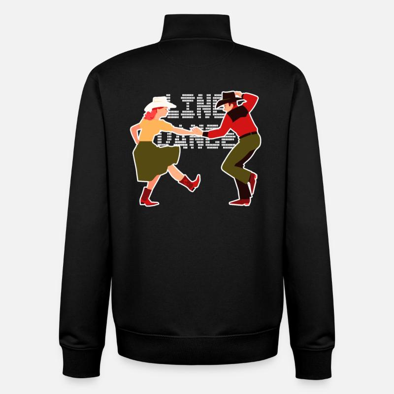 Line Dance - Unisex Organic Zip Sweatshirt by Stanley/Stella - black