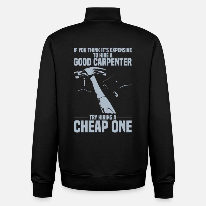 CARPENTER - Unisex Organic Zip Sweatshirt by Stanley/Stella - black