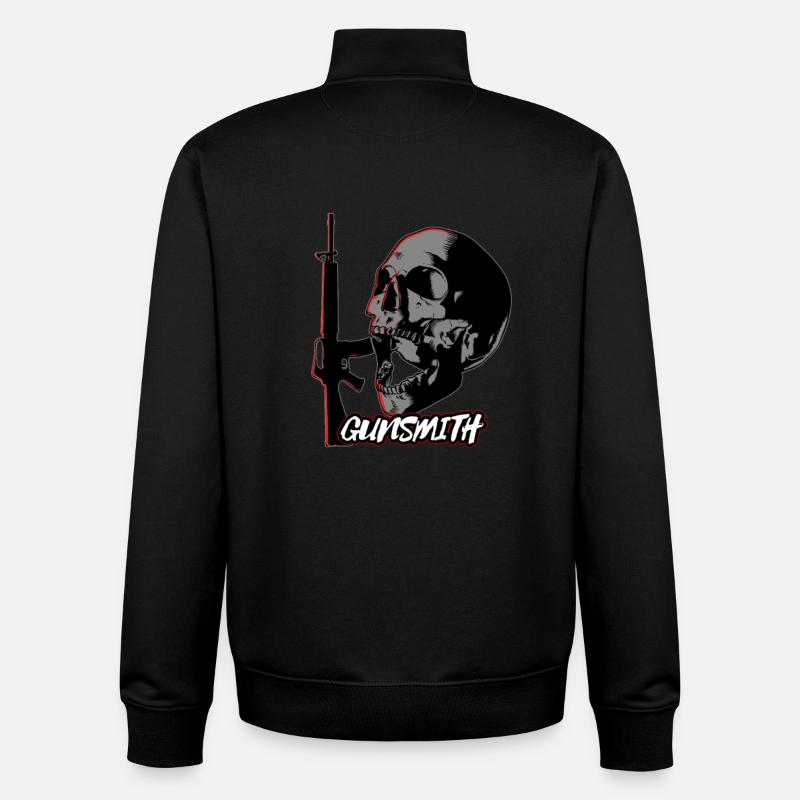 Conception de crâne d’armurier - Sweat zippé unisexe en coton bio Stanley/Stella - noir