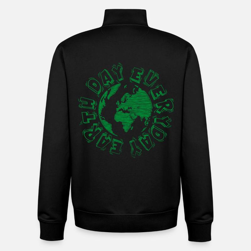 Global Earth Consciousness Design - Unisex Organic Zip Sweatshirt von Stanley/Stella - Schwarz