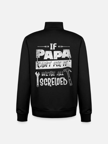 Tools and Architecture Motif Dad - Unisex Organic Zip Sweatshirt by Stanley/Stella - black