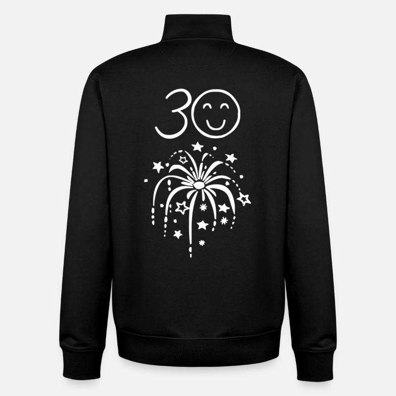 30e anniversaire - Sweat zippé unisexe en coton bio Stanley/Stella - noir
