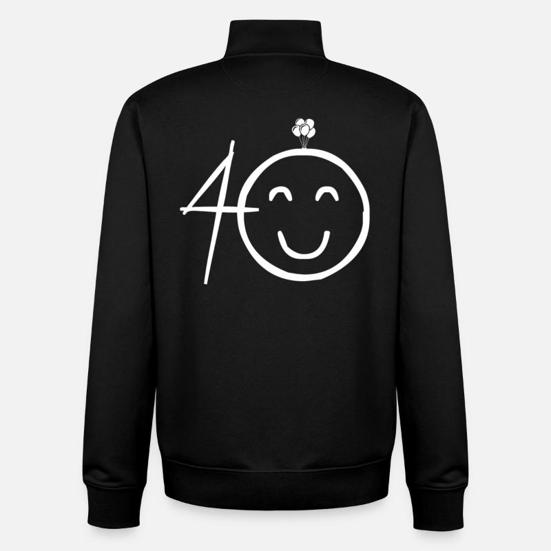 40e anniversaire - Sweat zippé unisexe en coton bio Stanley/Stella - noir