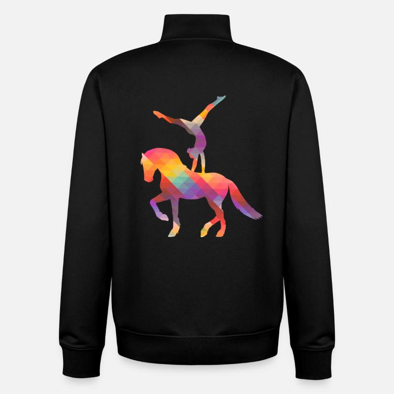 Voltigieren - Voltigierer - Volti - Pferde - Unisex Organic Zip Sweatshirt von Stanley/Stella - Schwarz