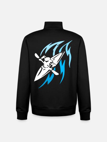 Kayak - Sport - Unisex Organic Zip Sweatshirt by Stanley/Stella - black