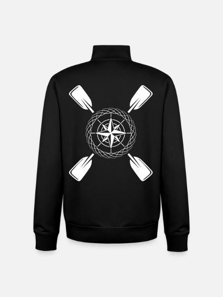 Kayak Paddle Compass - Unisex Organic Zip Sweatshirt by Stanley/Stella - black