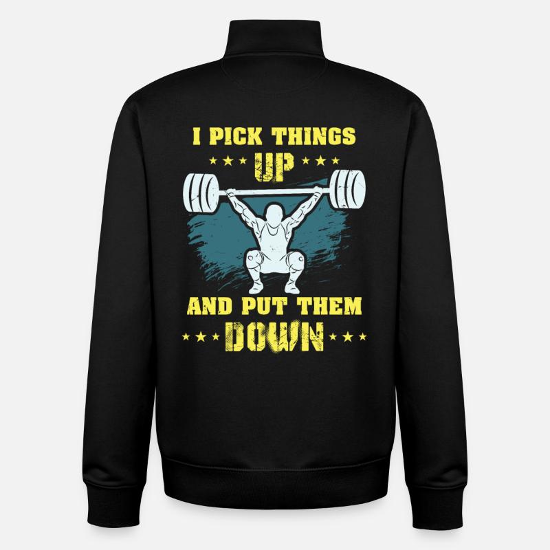 Gewichtheben - Sweat zippé unisexe en coton bio Stanley/Stella - noir