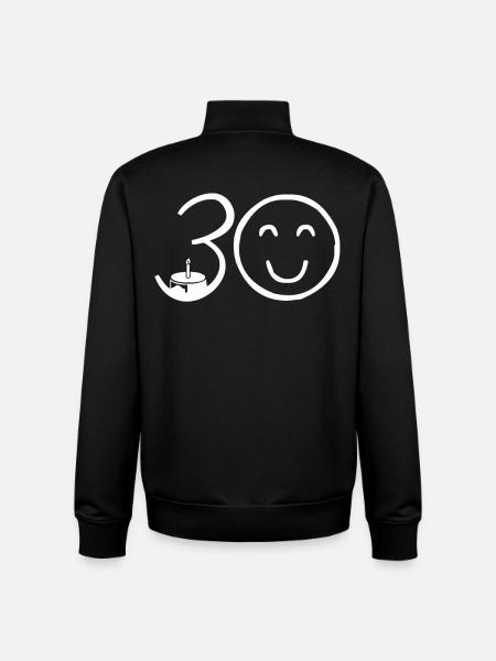 30th Birthday - Unisex Organic Zip Sweatshirt by Stanley/Stella - black