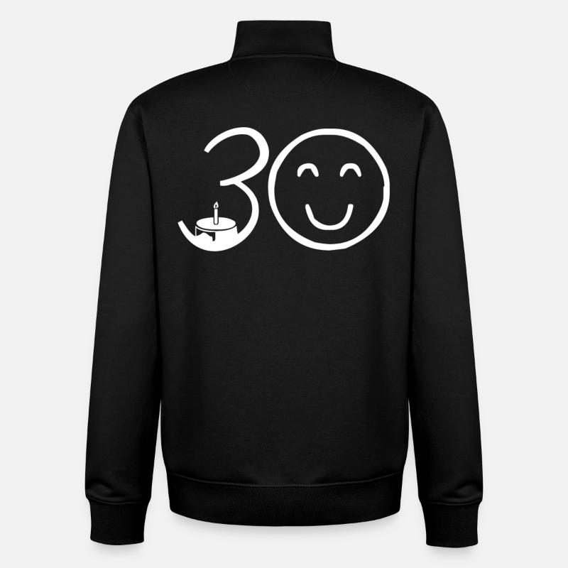 30th Birthday - Unisex Organic Zip Sweatshirt by Stanley/Stella - black
