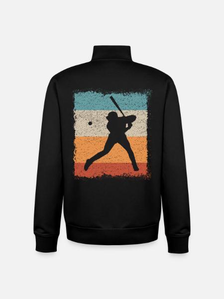 Baseball Baseball Player Baseball Bat - Unisex Organic Zip Sweatshirt by Stanley/Stella - black