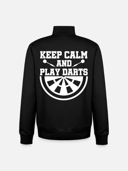 Keep Calm And Play Darts - Unisex Organic Zip Sweatshirt von Stanley/Stella - Schwarz
