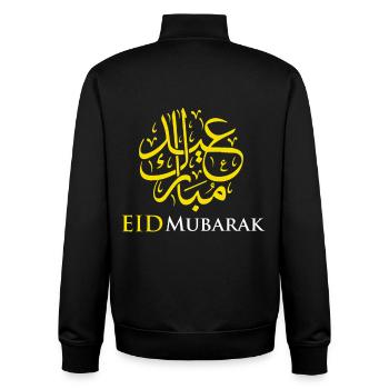 Islam Eid Mubarak - Unisex Organic Zip Sweatshirt by Stanley/Stella - black - Back - AI Model Male 185 light (185cm)