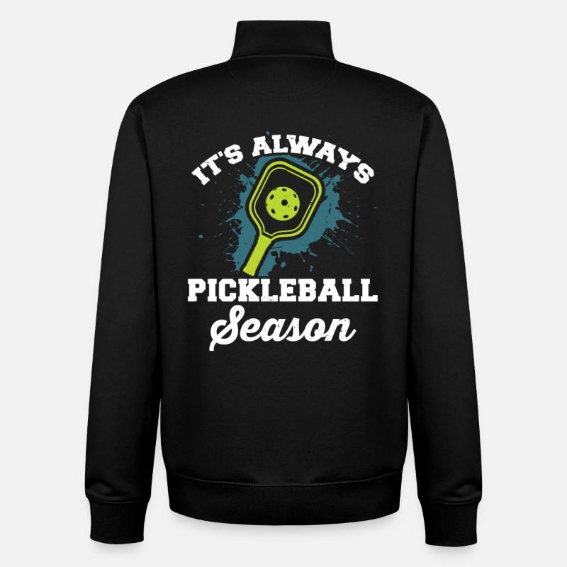 Pickleball - Sweat zippé unisexe en coton bio Stanley/Stella - noir