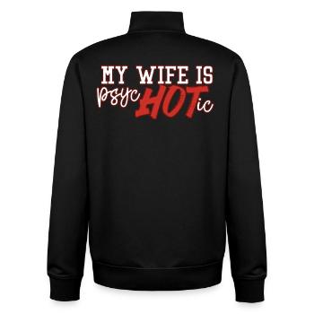 Frau Ehe - Unisex Organic Zip Sweatshirt von Stanley/Stella - Schwarz - Hinten - AI Model Male 185 light (185cm)