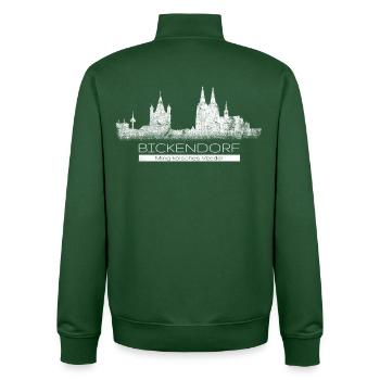 Bickendorf Ming Kölsche Veedel Heimat Köln Viertel - Unisex Organic Zip Sweatshirt von Stanley/Stella - Flaschengrün - Hinten - AI Model Male 185 dark (185cm)
