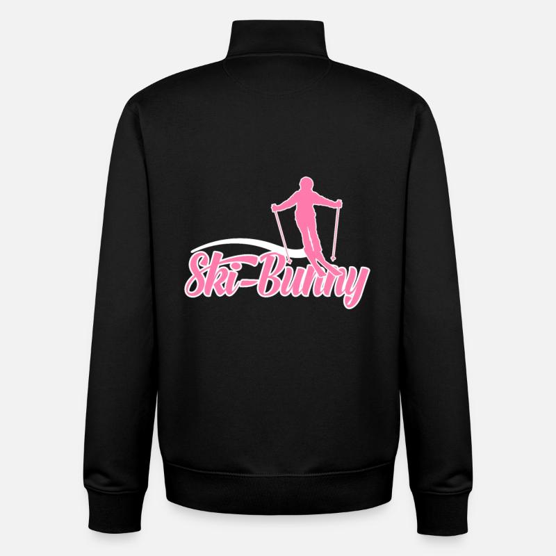 ski Hase - Sweat zippé unisexe en coton bio Stanley/Stella - noir