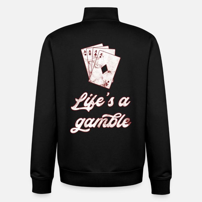 Poker - Unisex Organic Zip Sweatshirt von Stanley/Stella - Schwarz