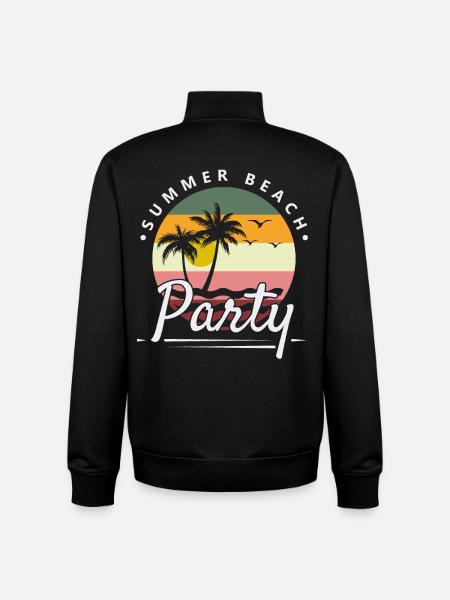 Beach Party Beach Party - Unisex Organic Zip Sweatshirt by Stanley/Stella - black