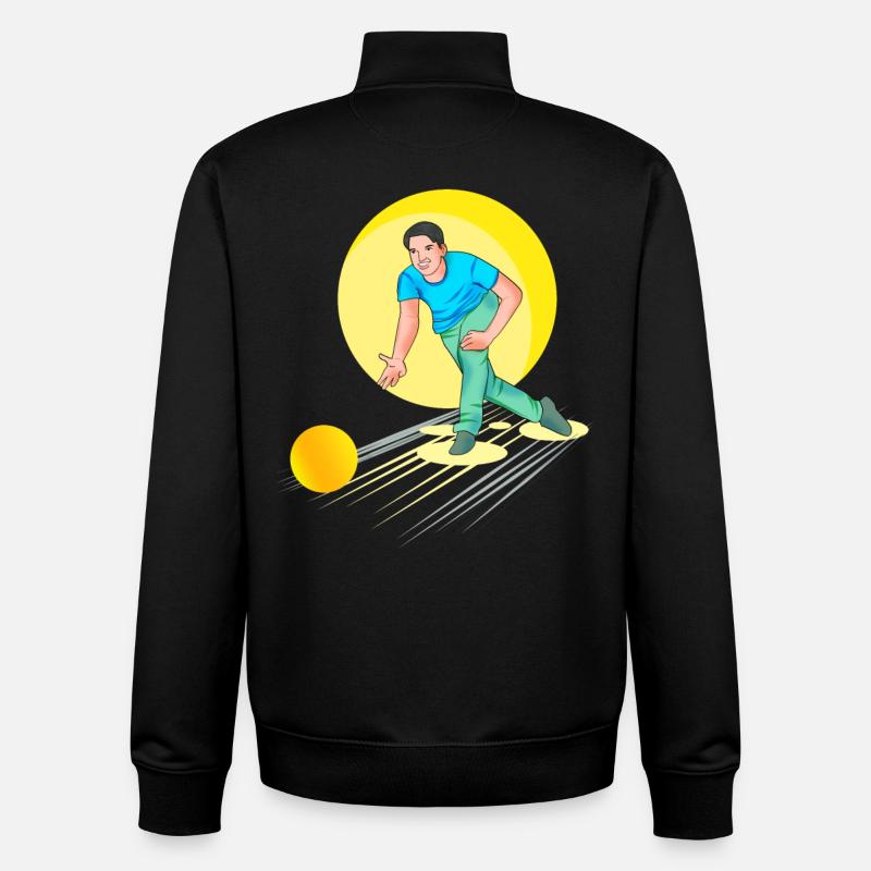 Bowling Bowler - Conception - Sweat zippé unisexe en coton bio Stanley/Stella - noir