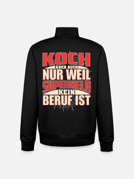 Koch Superheld - Unisex Organic Zip Sweatshirt von Stanley/Stella - Schwarz