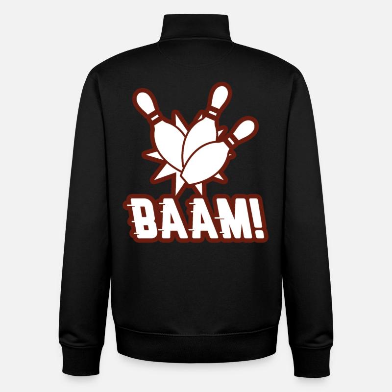 Bowling strike - Unisex Organic Zip Sweatshirt by Stanley/Stella - black