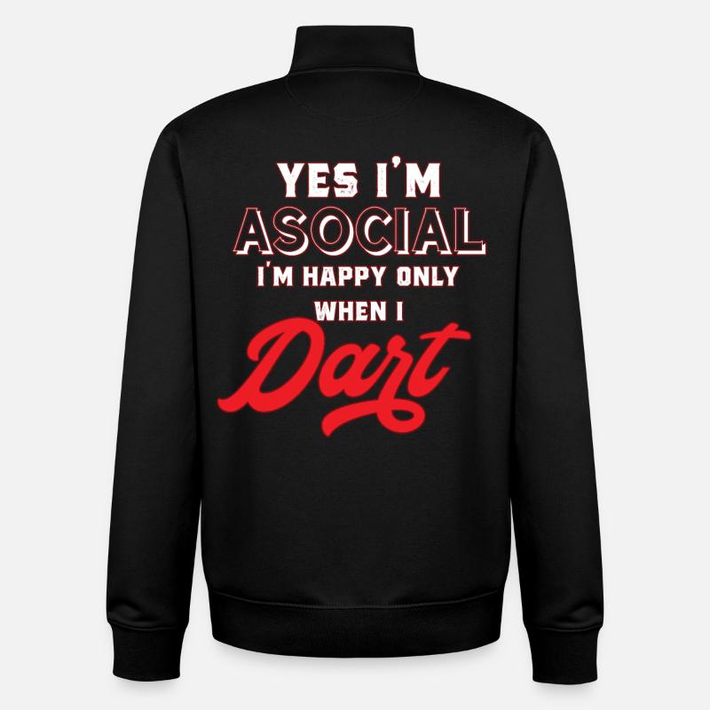 Fléchettes fléchettes - Sweat zippé unisexe en coton bio Stanley/Stella - noir